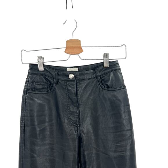 Aritzia Wilfred The Melina Pant Faux Vegan Leather High Waist Black Size 0 - Picture 3 of 13